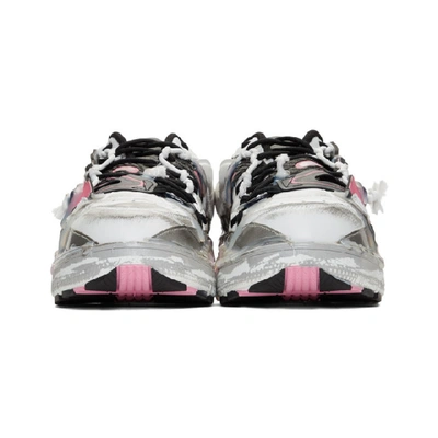 Shop Maison Margiela Pink And Black Fusion Low Sneakers In H1143 Buble