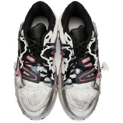 Shop Maison Margiela Pink And Black Fusion Low Sneakers In H1143 Buble