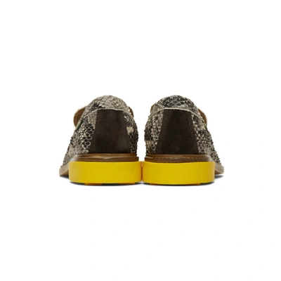 Shop Off-white Python Tassel Loafers In 9900 Allove
