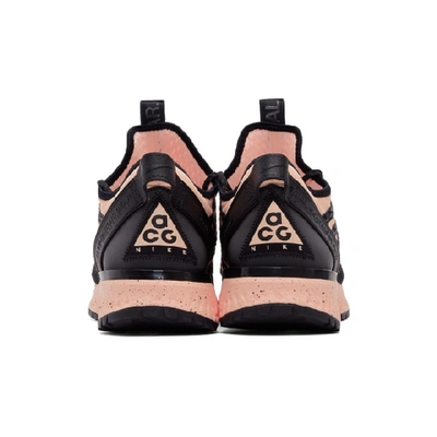 Shop Nike Pink And Black Acg React Terra Gobe Sneakers In 800melontin