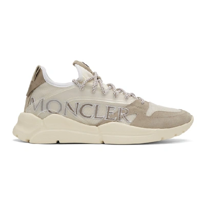 Shop Moncler Grey Anakin Sneakers In 219.tan