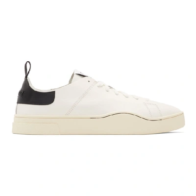 Shop Diesel White And Black S-clever Ls Low Sneakers In H6792 Wtblk