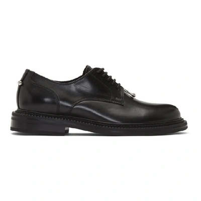 Shop Neil Barrett Black Formal Pierced Punk Derbys In 01 Black