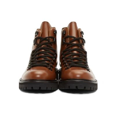 Shop Common Projects Tan Leather Hiking Boots In 1302 Tan