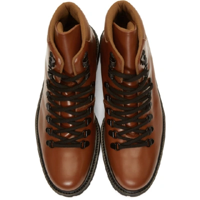 Shop Common Projects Tan Leather Hiking Boots In 1302 Tan