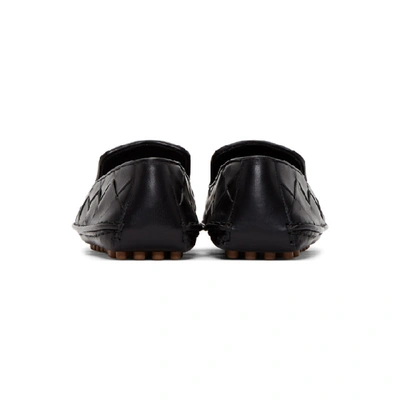 Shop Bottega Veneta Black Intrecciato Douglas Loafers In 1000 Black