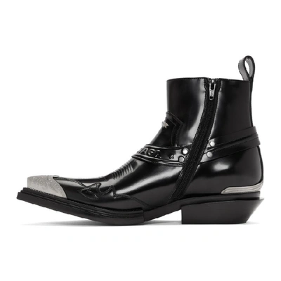 Balenciaga Santiag Embellished Leather Boots In Black | ModeSens