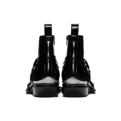 Shop Balenciaga Black Santiag Harness Boots In 1000 Black