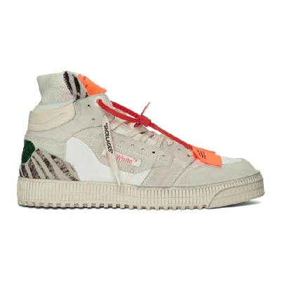 Shop Off-white White And Green Glitter Off-court 3.0 Sneakers In 0188 Whtmul