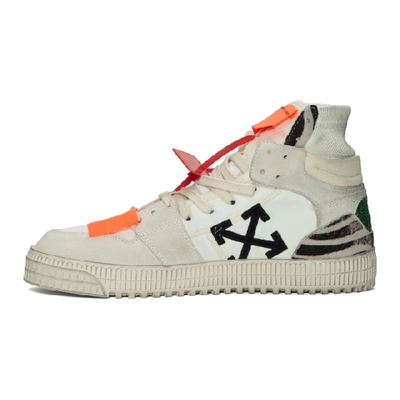 Shop Off-white White And Green Glitter Off-court 3.0 Sneakers In 0188 Whtmul