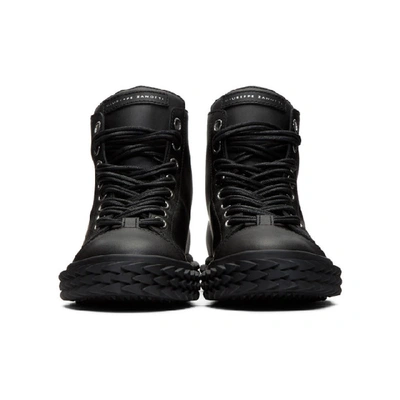 Shop Giuseppe Zanotti Black Blabber High-top Sneakers In Moxie Nero