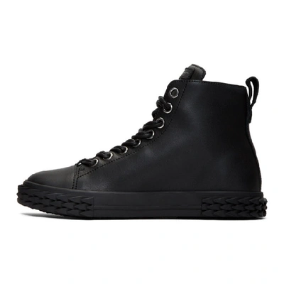 Shop Giuseppe Zanotti Black Blabber High-top Sneakers In Moxie Nero