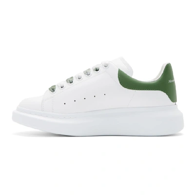 Shop Alexander Mcqueen White And Green Degrade Oversized Sneakers
