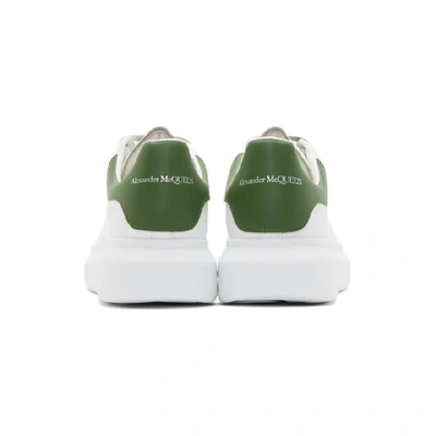 Shop Alexander Mcqueen White And Green Degrade Oversized Sneakers