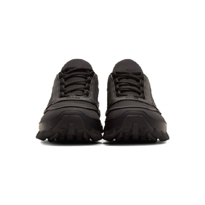 Shop Prada Black Gabardine Sneakers In Nero