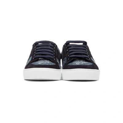 Shop Etro Blue Paisley Sneakers In 200 Blue