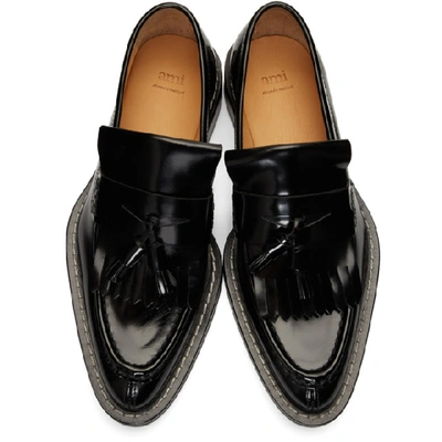 Shop Ami Alexandre Mattiussi Black Spazzo Moccassin Loafers In 001 Noir