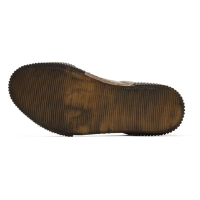 Shop Boris Bidjan Saberi Brown Kangaroo Sneakers In Oil Brown