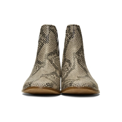 Shop Off-white Python Chelsea Boots In 9900 Nocol