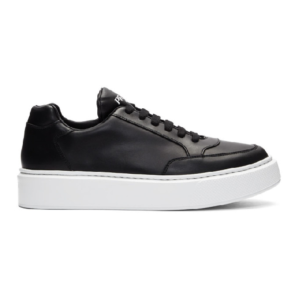 prada black and white sneakers