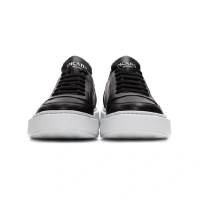 Shop Prada Black & White Mountain Trainers In Black/white