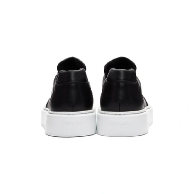 Shop Prada Black & White Mountain Trainers In Black/white