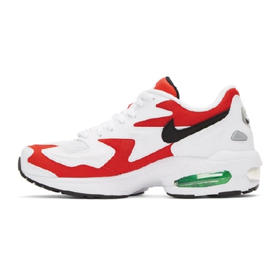Shop Nike White & Red Max2 Light Sneakers
