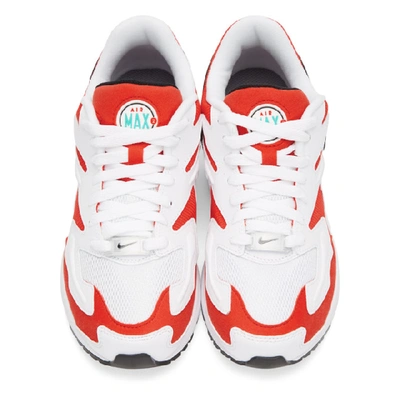 Shop Nike White & Red Max2 Light Trainers