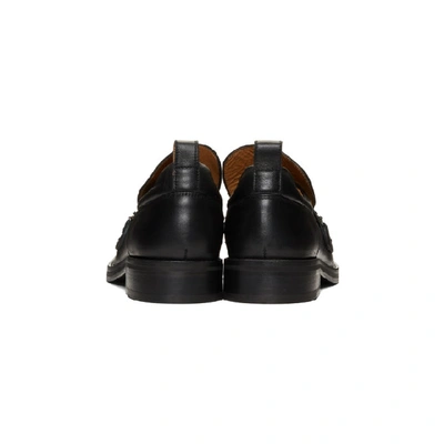 Shop Martine Rose Black Square Toe Boot Loafers