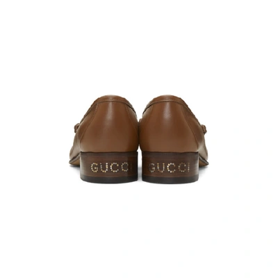 Shop Gucci Brown Interlocking G Horsebit Loafers In 2535 Cuir/c