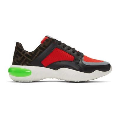 Shop Fendi Red Forever  Mesh Sneakers In F16oh - Red