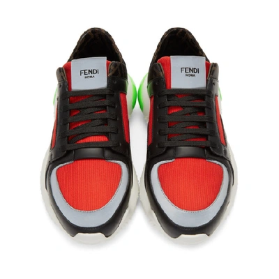FENDI 红色“FOREVER FENDI”网眼运动鞋