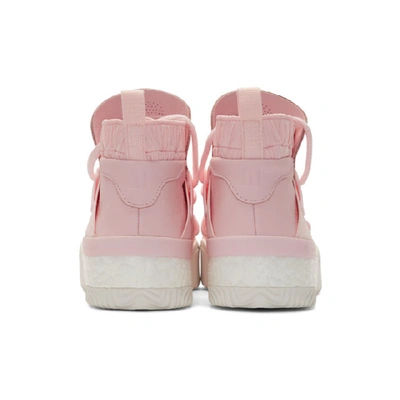 Shop Adidas Originals By Alexander Wang Pink B-ball Sneakers In Pnk/wht