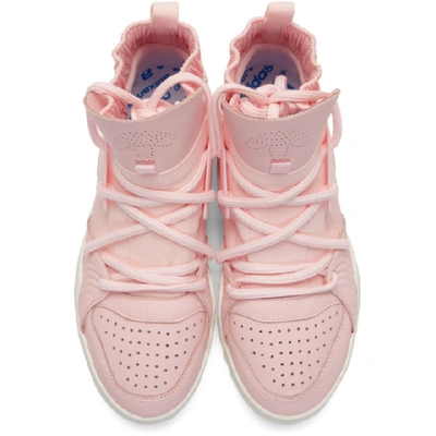 Shop Adidas Originals By Alexander Wang Pink B-ball Sneakers In Pnk/wht