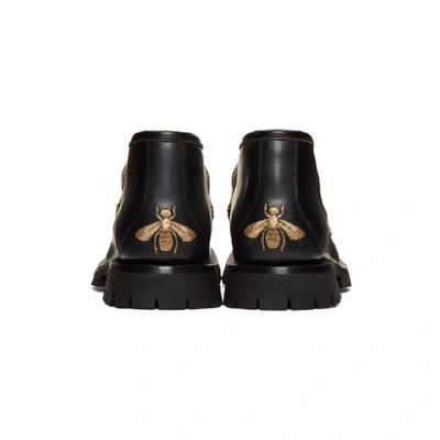 Shop Gucci Black Horsebit Boots In 1000 Black