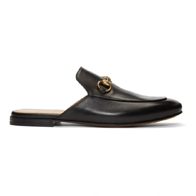 Shop Gucci Black Kings Slip-on Loafers In 1000 Black