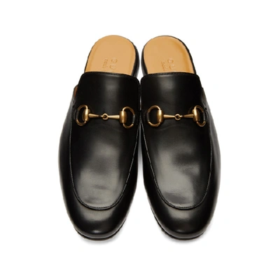 Shop Gucci Black Kings Slip-on Loafers In 1000 Black