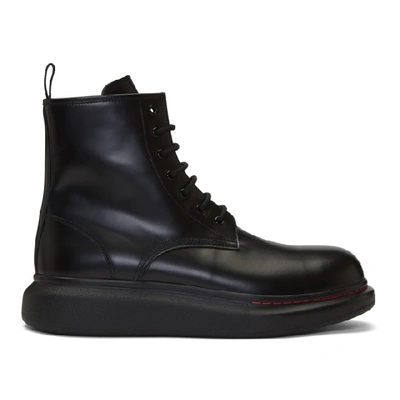 Shop Alexander Mcqueen Black Hybrid Boots