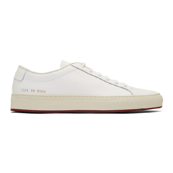 Common Projects Achilles Premium Grained-leather Trainers In White |  ModeSens