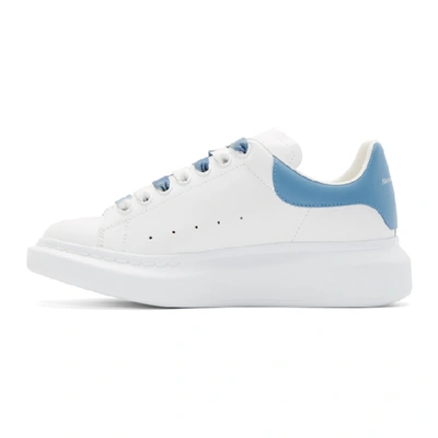 Shop Alexander Mcqueen White And Blue Degrade Oversized Sneakers