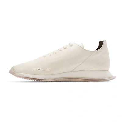 Shop Rick Owens Off-white New Minimal Runner Sneakers In 110 White/c