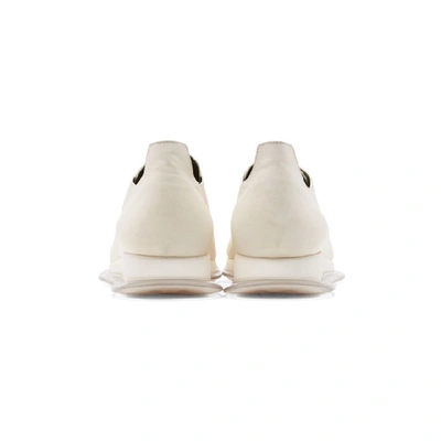 Shop Rick Owens Off-white New Minimal Runner Sneakers In 110 White/c