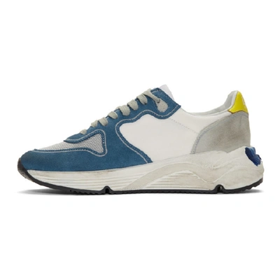 Shop Golden Goose Blue And Grey Running Sole Sneakers In Bluette Lea