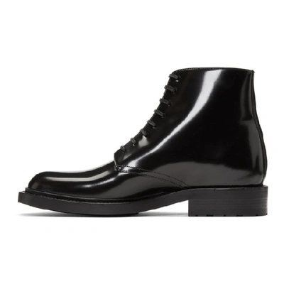 Shop Saint Laurent Black Army Derby Boots In 1000 Black