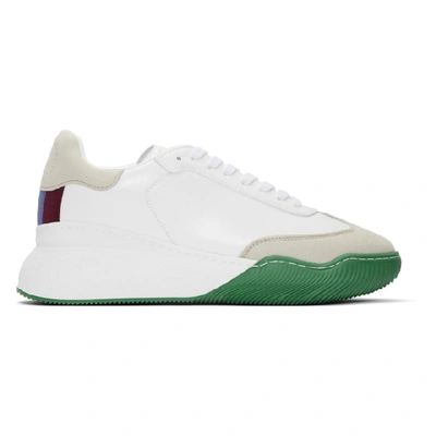 Shop Stella Mccartney White And Grey Loop Lace-up Sneakers In 9086 White