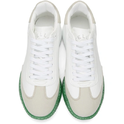 Shop Stella Mccartney White And Grey Loop Lace-up Sneakers In 9086 White
