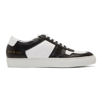 Shop Common Projects Black And White Basketball Duo Tone Low-top Sneakers