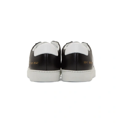 Shop Common Projects Black And White Basketball Duo Tone Low-top Sneakers
