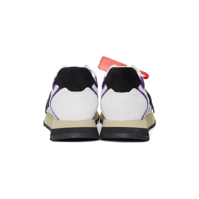 Shop Off-white White And Purple Hg Runner Sneakers