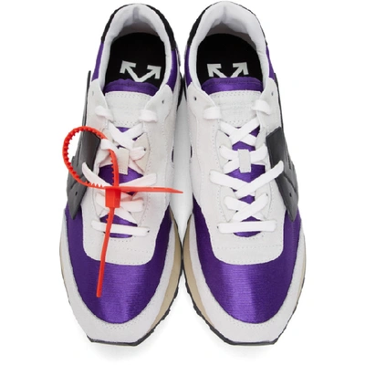 Shop Off-white White And Purple Hg Runner Sneakers